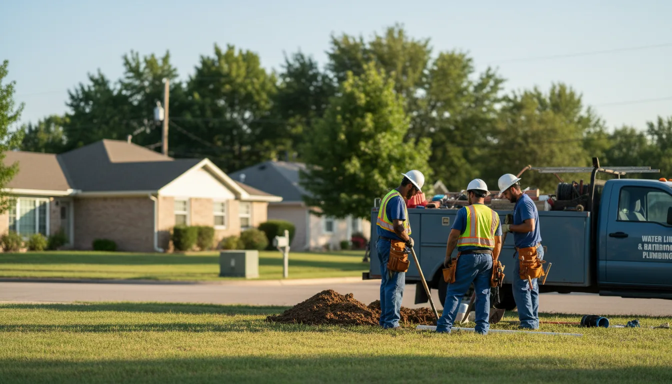Residential water line and bathroom plumbing service in Hillman, MI